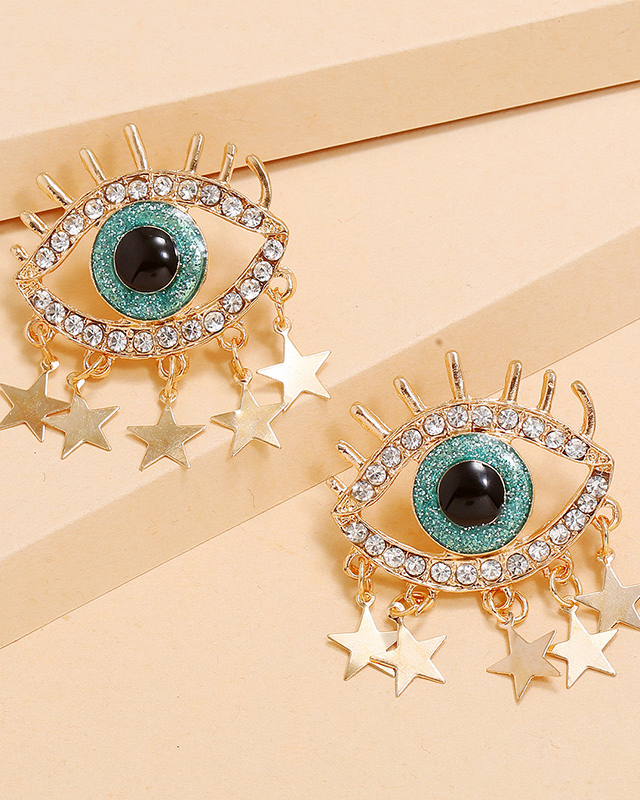 Pankh Evil Eye Studded Earing