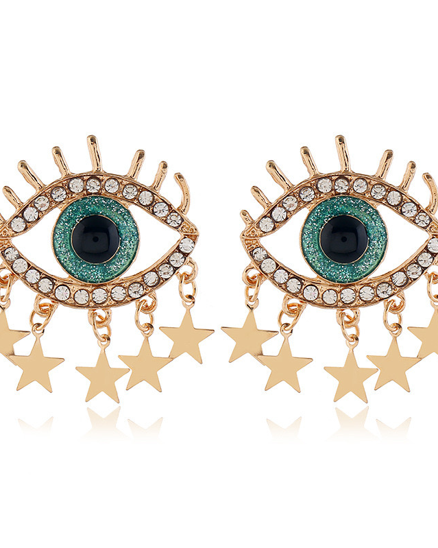 Pankh Evil Eye Studded Earing