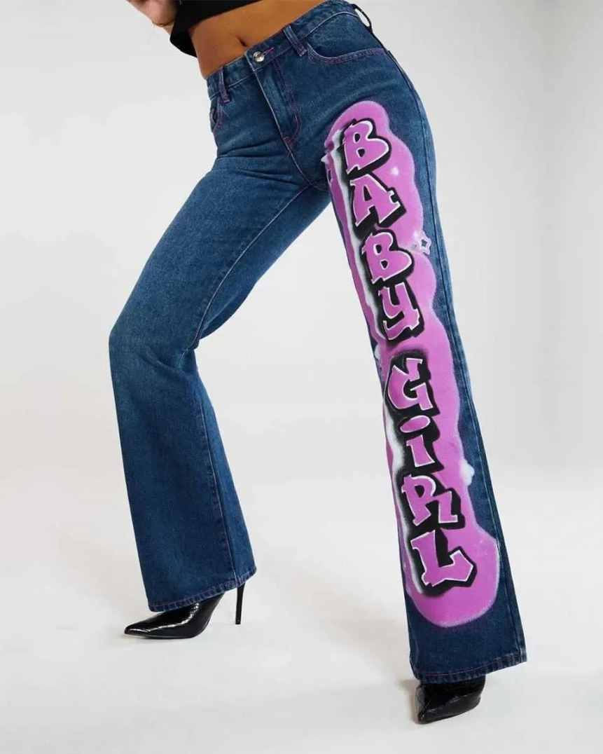 Pankh Baby Girl High Waist Denim Pants hi hi