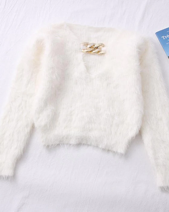 Pankh Poper soft Fur & Chain Top