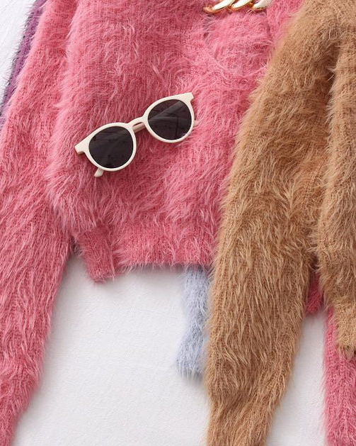 Pankh Poper soft Fur & Chain Top