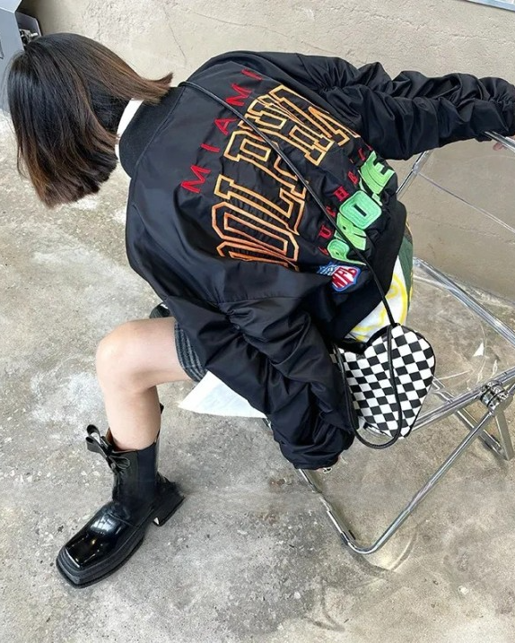 Pankh Denise Oversize Style Cropped Dolphin Jacket