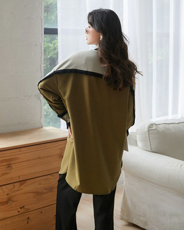 Pankh Ezurta Oversized Designer Patched Shirt