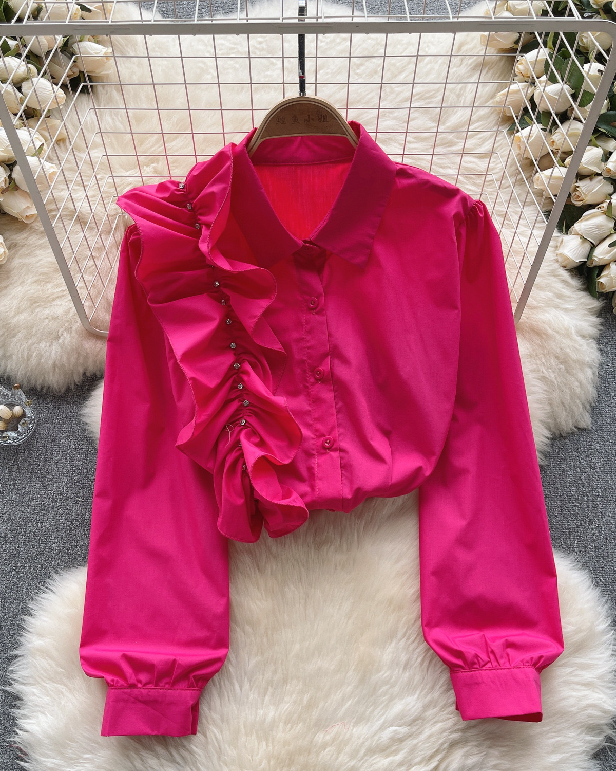 Pankh Ollie Stone Ruffled Shirt