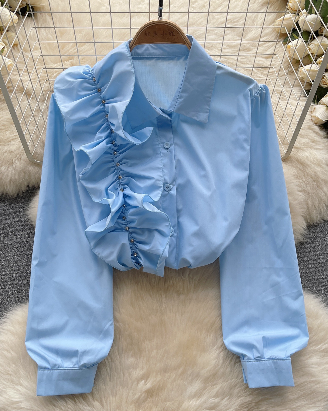 Pankh Ollie Stone Ruffled Shirt