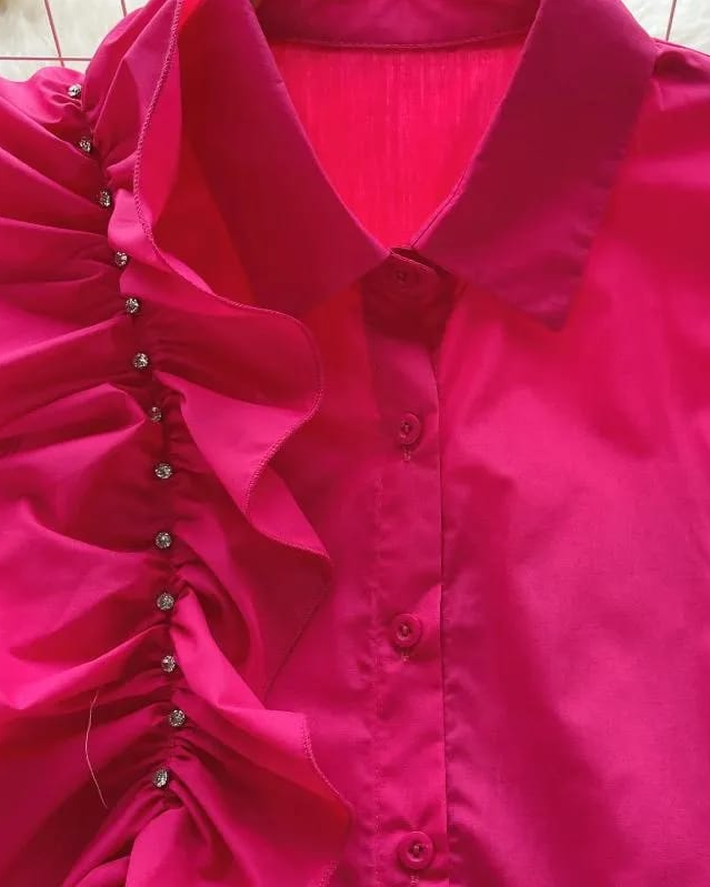 Pankh Ollie Stone Ruffled Shirt