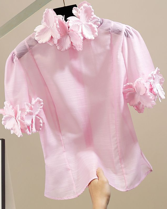 Pankh Adlee 3D Flower Detailing Summer Top