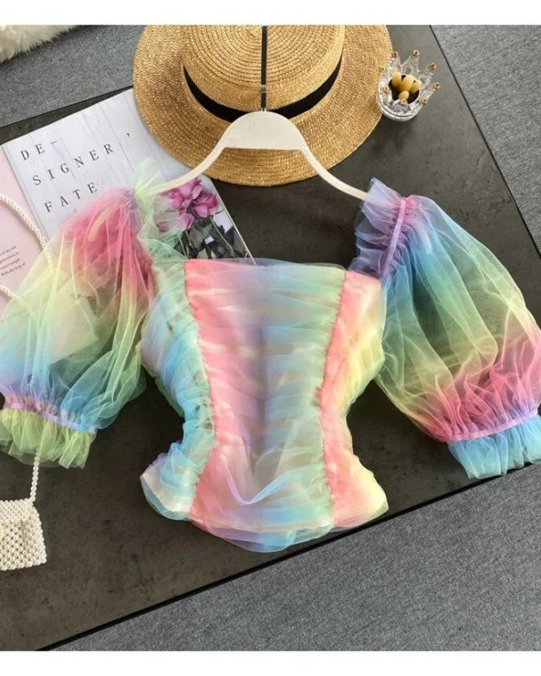 Rainbow on my Mind blouse