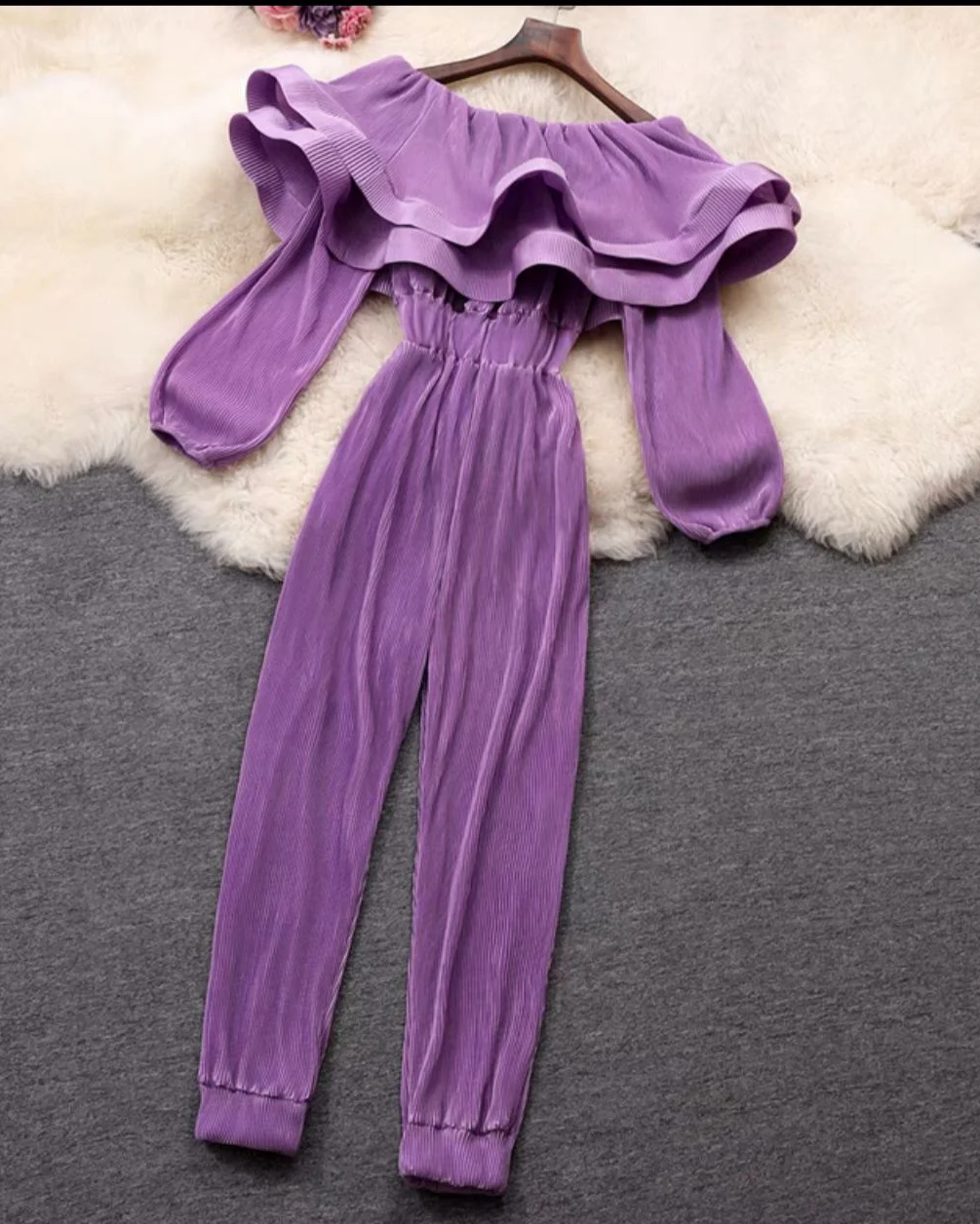 Pankh Diakri Heavy Ruffle Off Shoulder Jumpsuit
