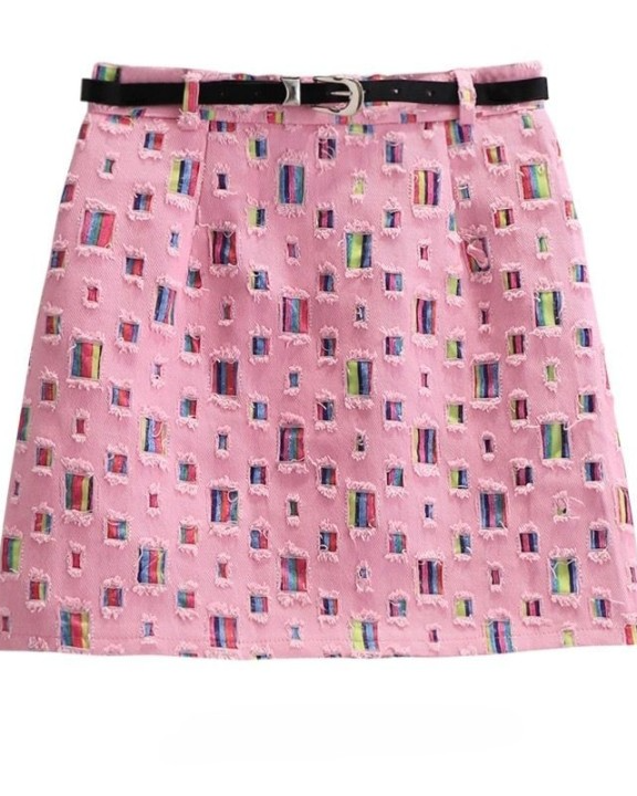 Pankh Acer Tee and Mini Denim Skirt Set