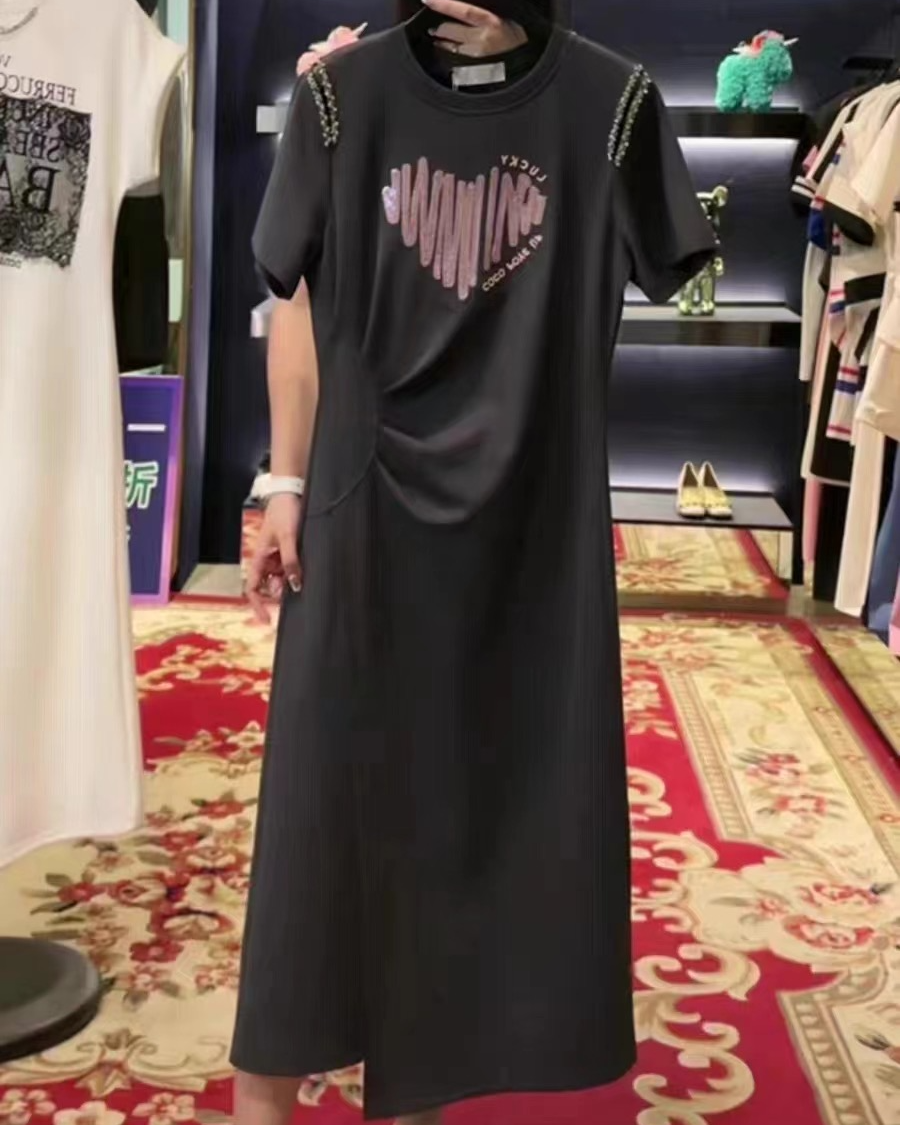 Pankh Stacy Luxe Heart Embroidered tee Dress