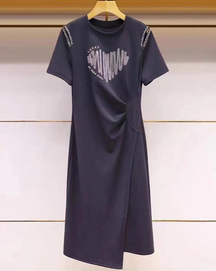 Pankh Stacy Luxe Heart Embroidered t-shirt Dress