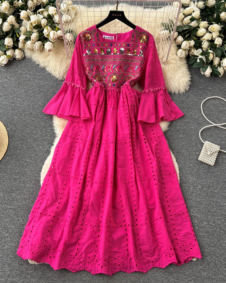 Pankh Ximena Women Summer Cotton maxi Dress