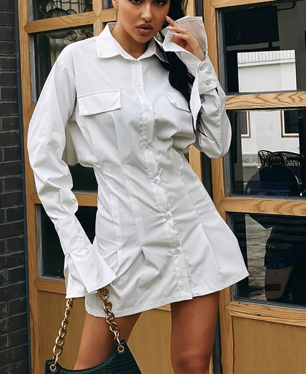 Pankh Donty Corset Slim Fit cotton Shirt Dress