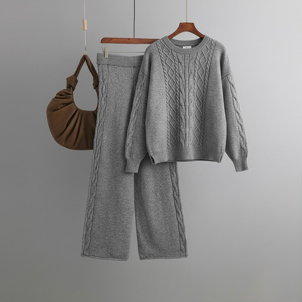 Pankh Elegant Zod Cable Knit Woolen Coord Set