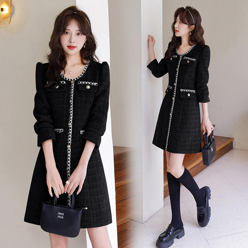 Pankh Bruce Tweed Short Party Formal Dress