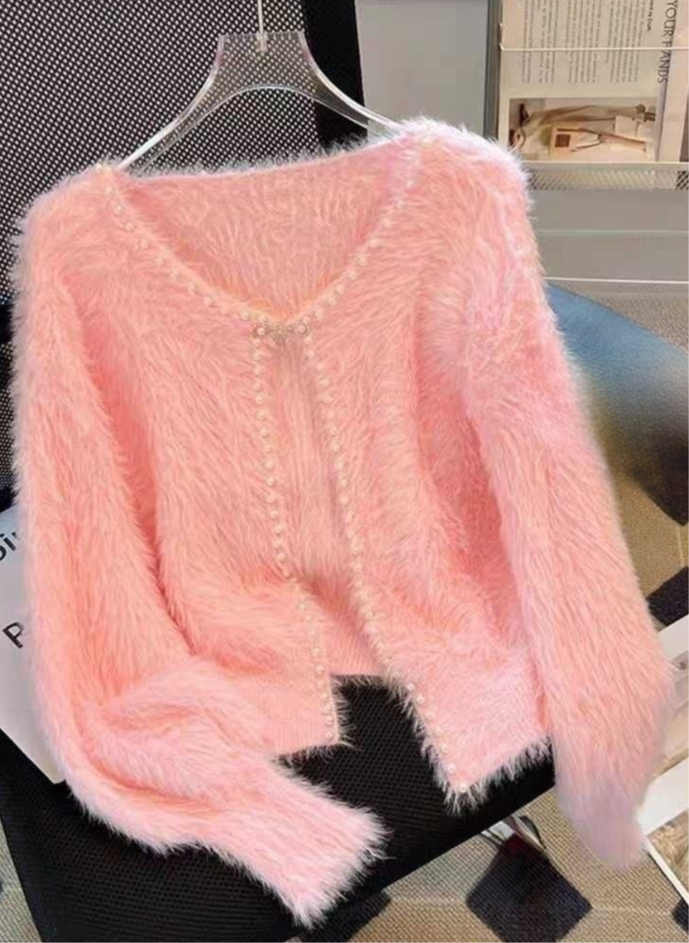 Woolen Soft Womens Sweaters Soft Cozy Oversized Lavender Mohair