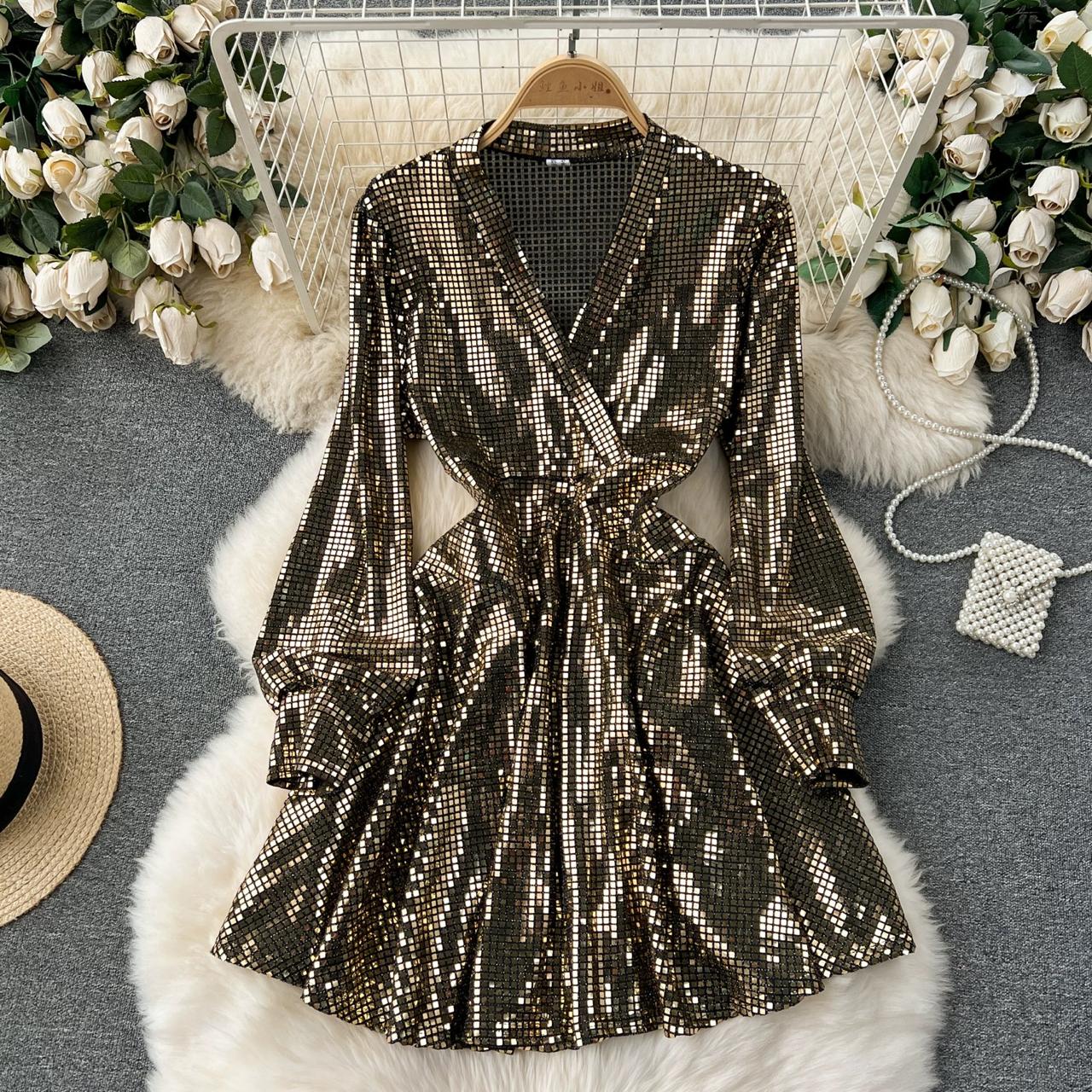 Pankh Ken Metallic Shimmer Party Wear Dress
