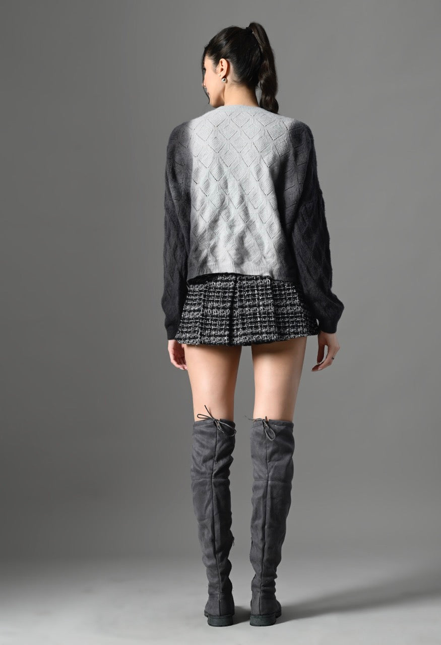 Pankh Beska Dual Shaded Luxe Cashmere Wool Ombre Sweater