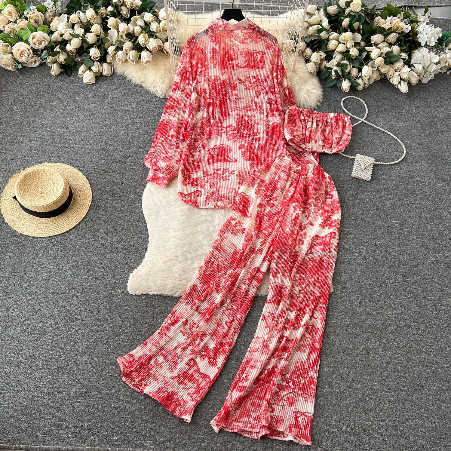 Pankh Ersin Pleated Three Piece Coord