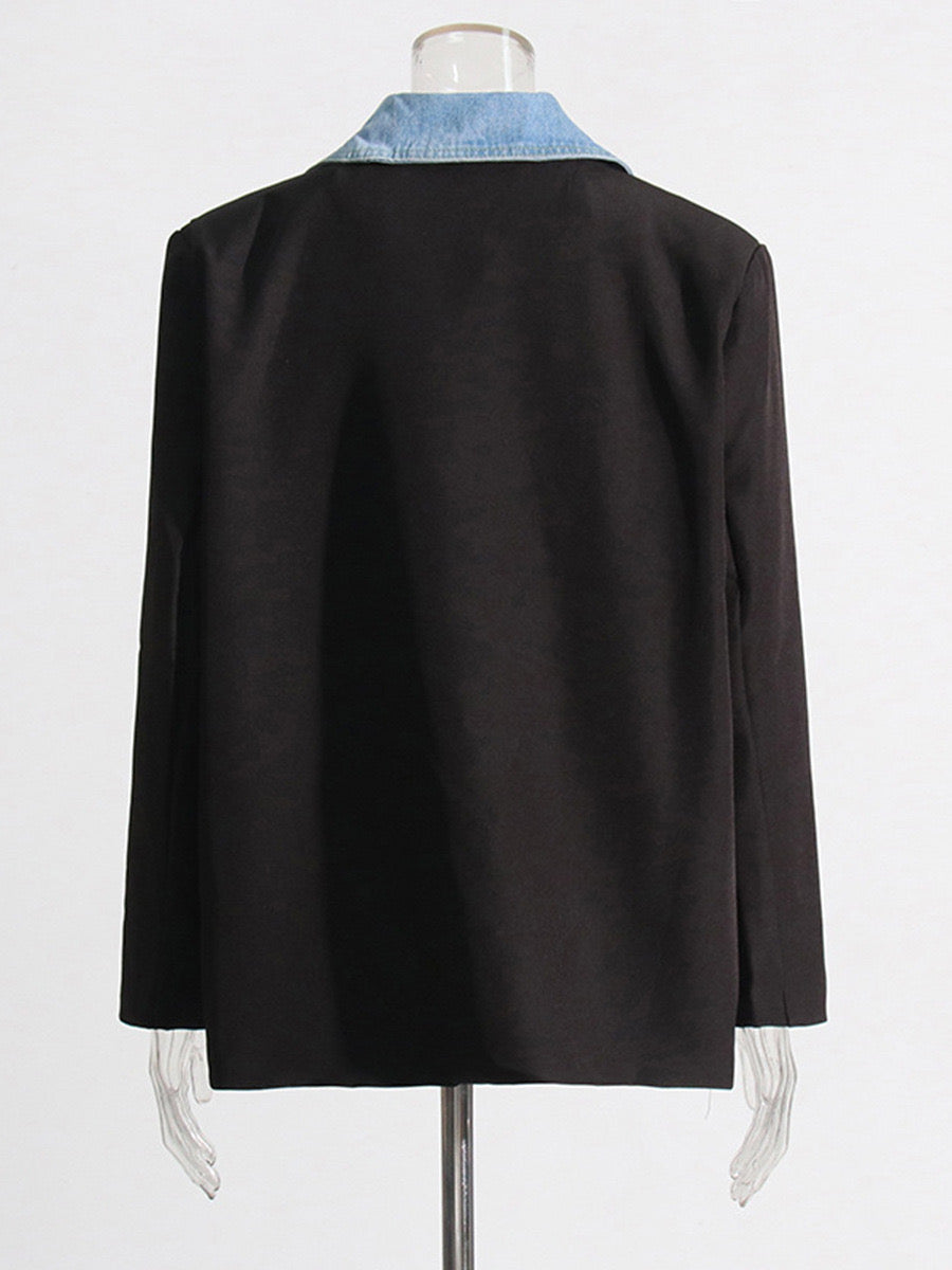 Pankh Hodor Denim Patch Work Designer Blazer