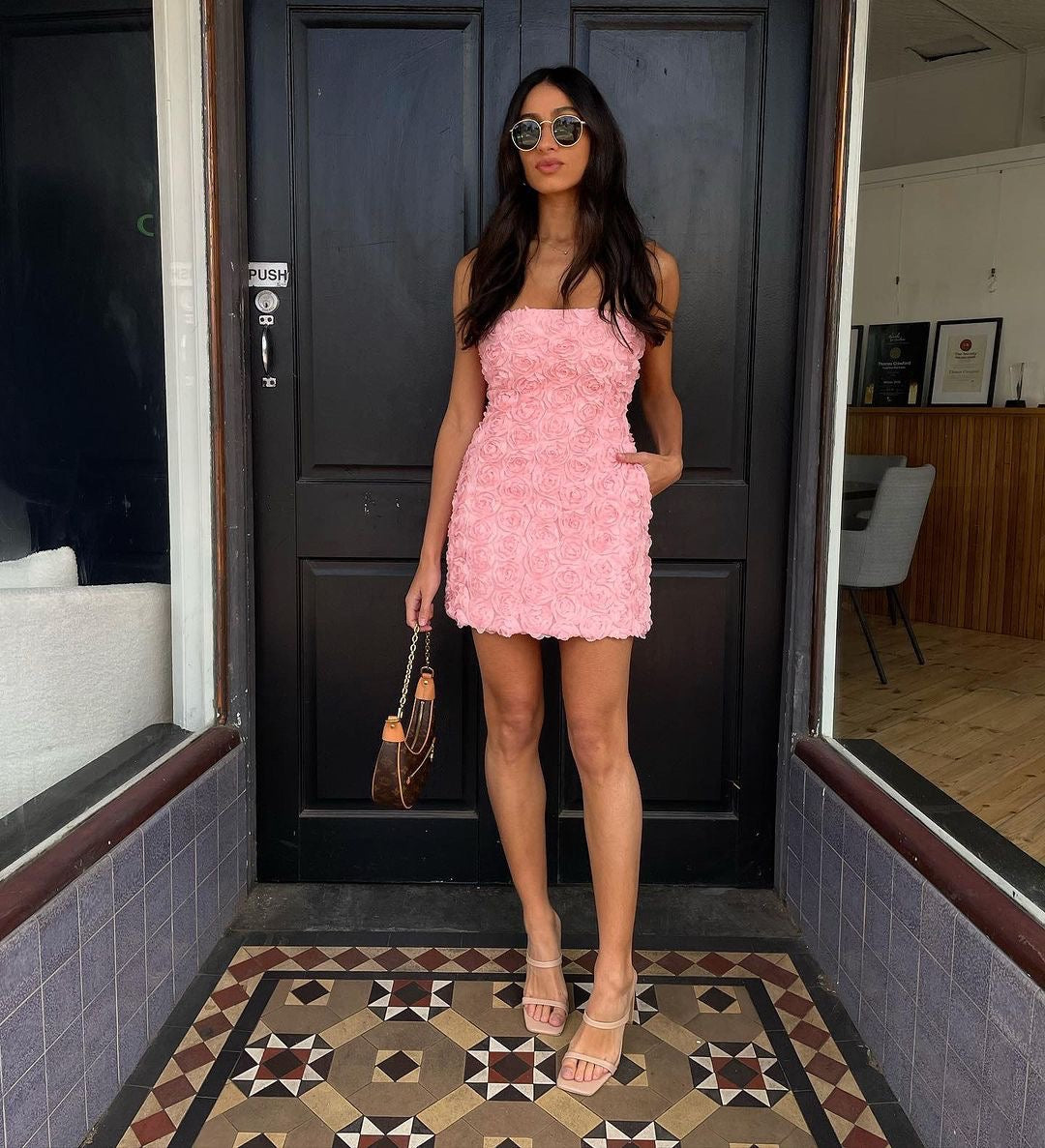Pankh Darcy 3D Floral Tube Dress