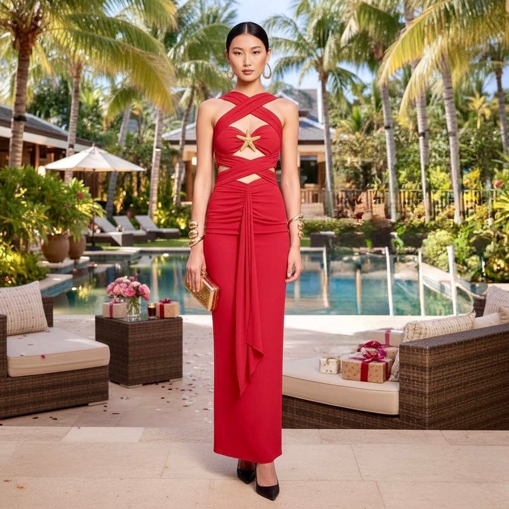 Pankh Derry Bodycon Evening Wear Maxi Dress