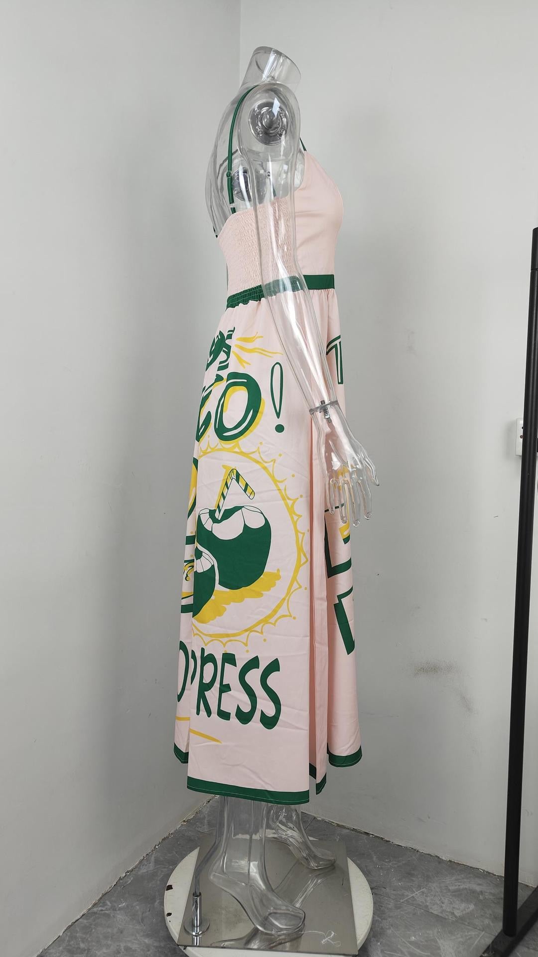 Pankh Coco Quirky Print Holiday Maxi Dress