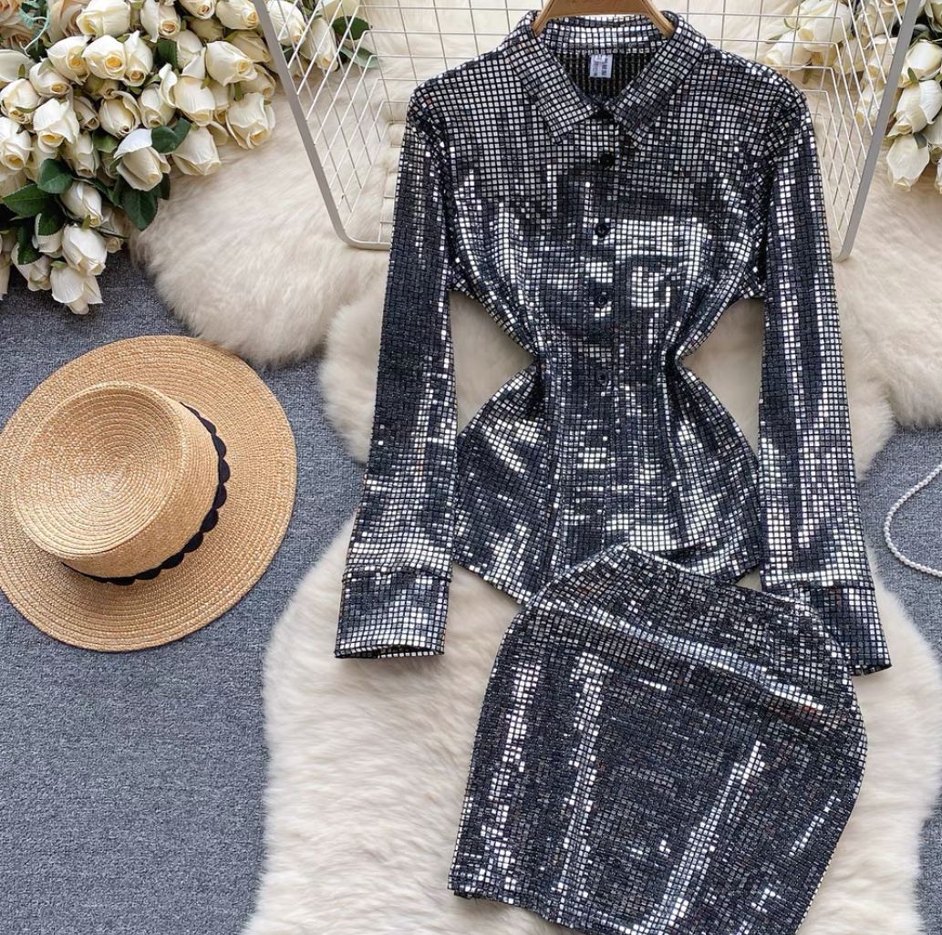 Pankh Araz Party Wear Shimmer Shirt and Skirt Coord