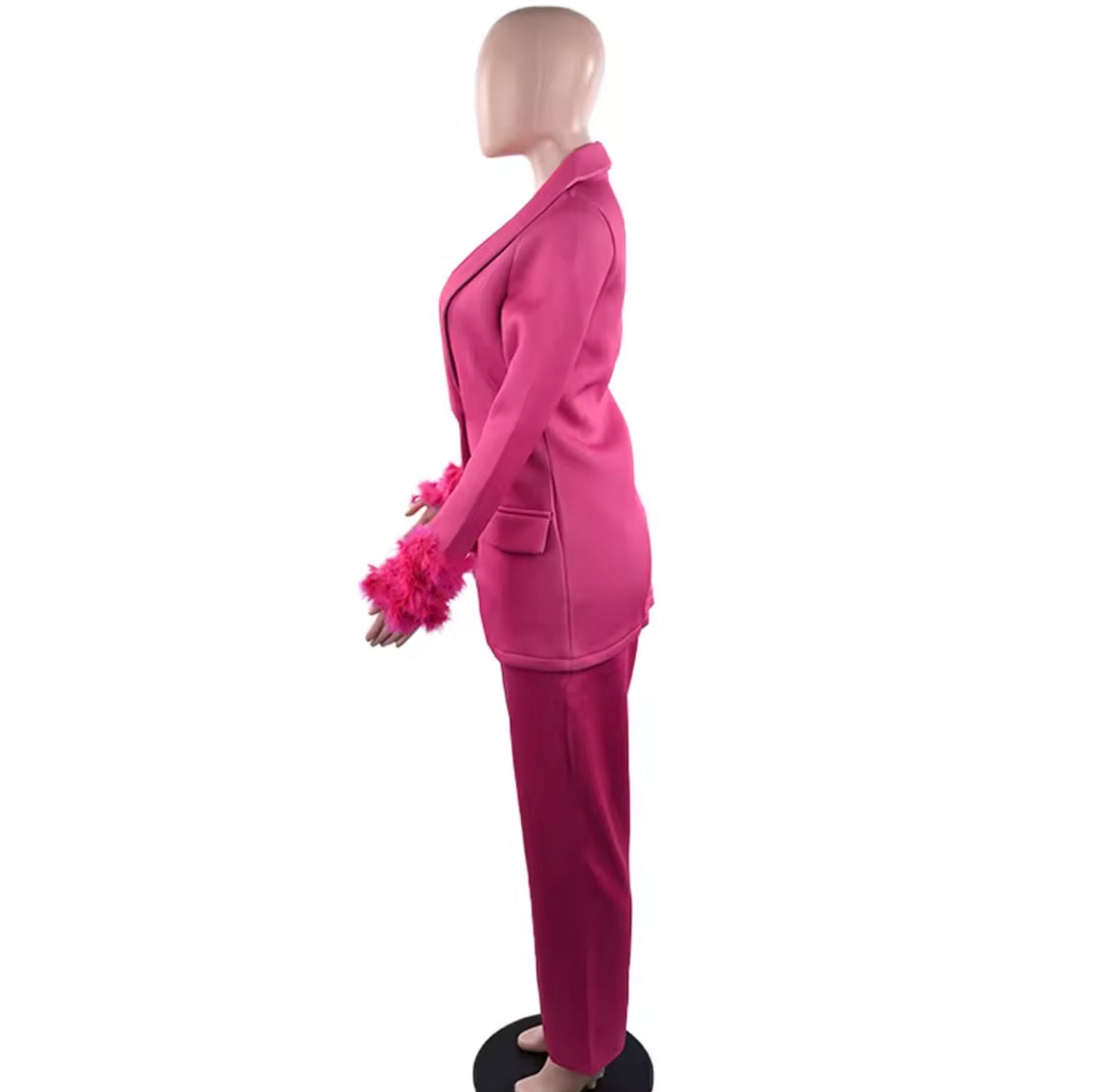 Pankh lexi fur seelve Blazer And Pant Set