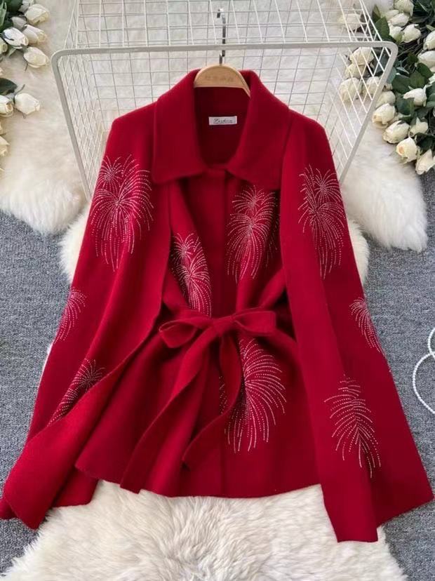 Pankh Stuck on You Embelished Party Wear Woolen Cape Coat