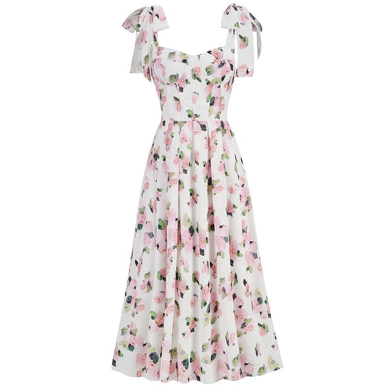 Pankh Delsa Floral Printed Off-Shoulder Midi Dress