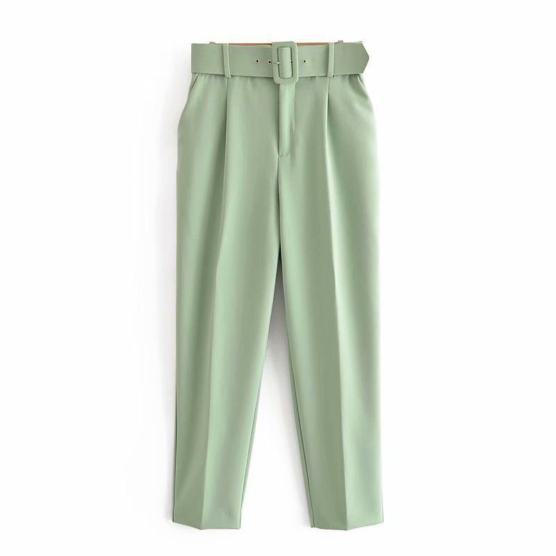 MIA belted women high waist straight pant (without belt)