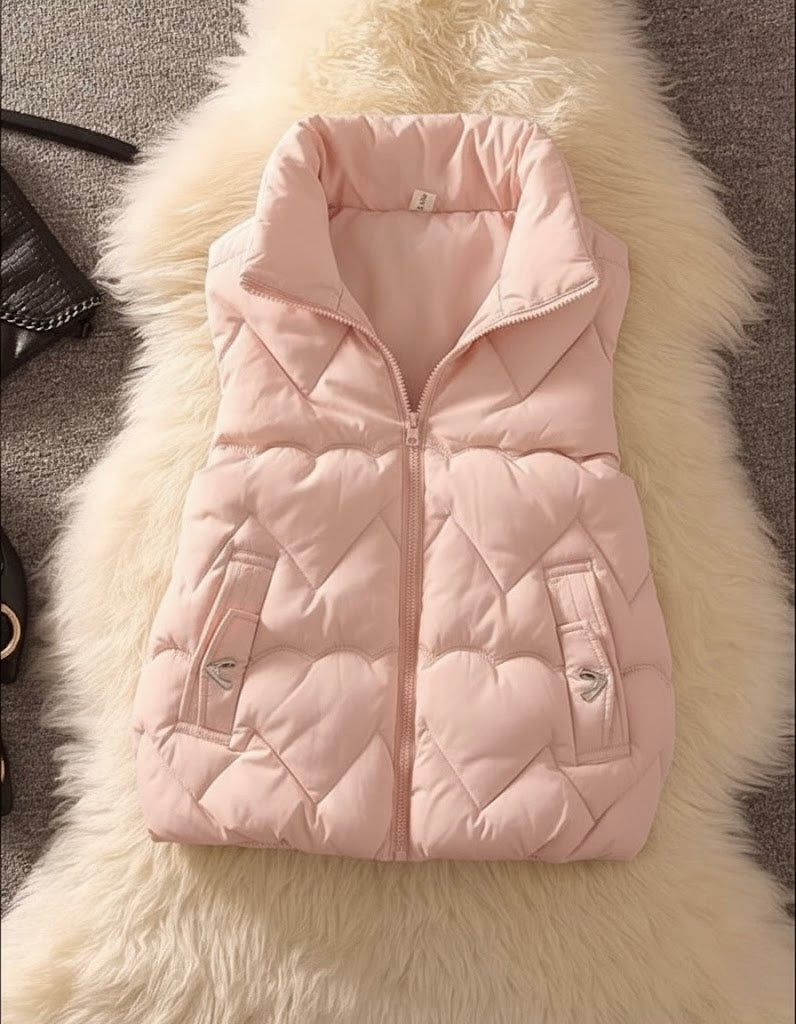 Pankh Zephy Heart Quilt Bomber Down Jacket