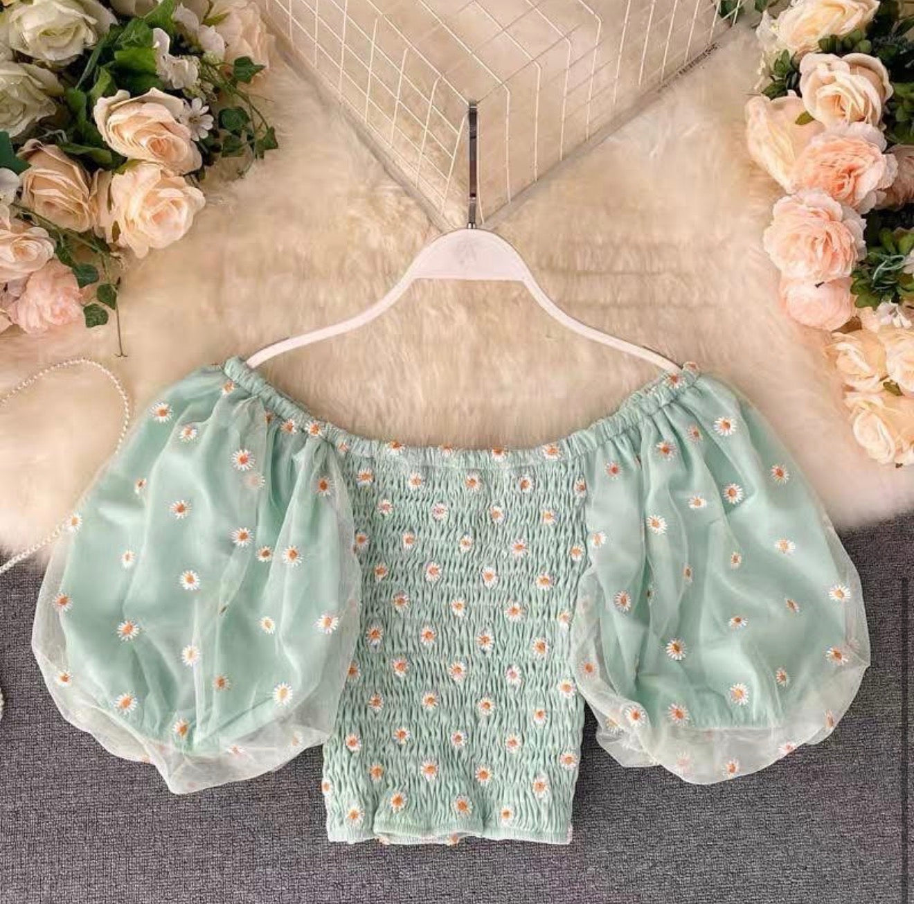 Pankh Kayla Summer Sunflower Embroidered Top Blouse