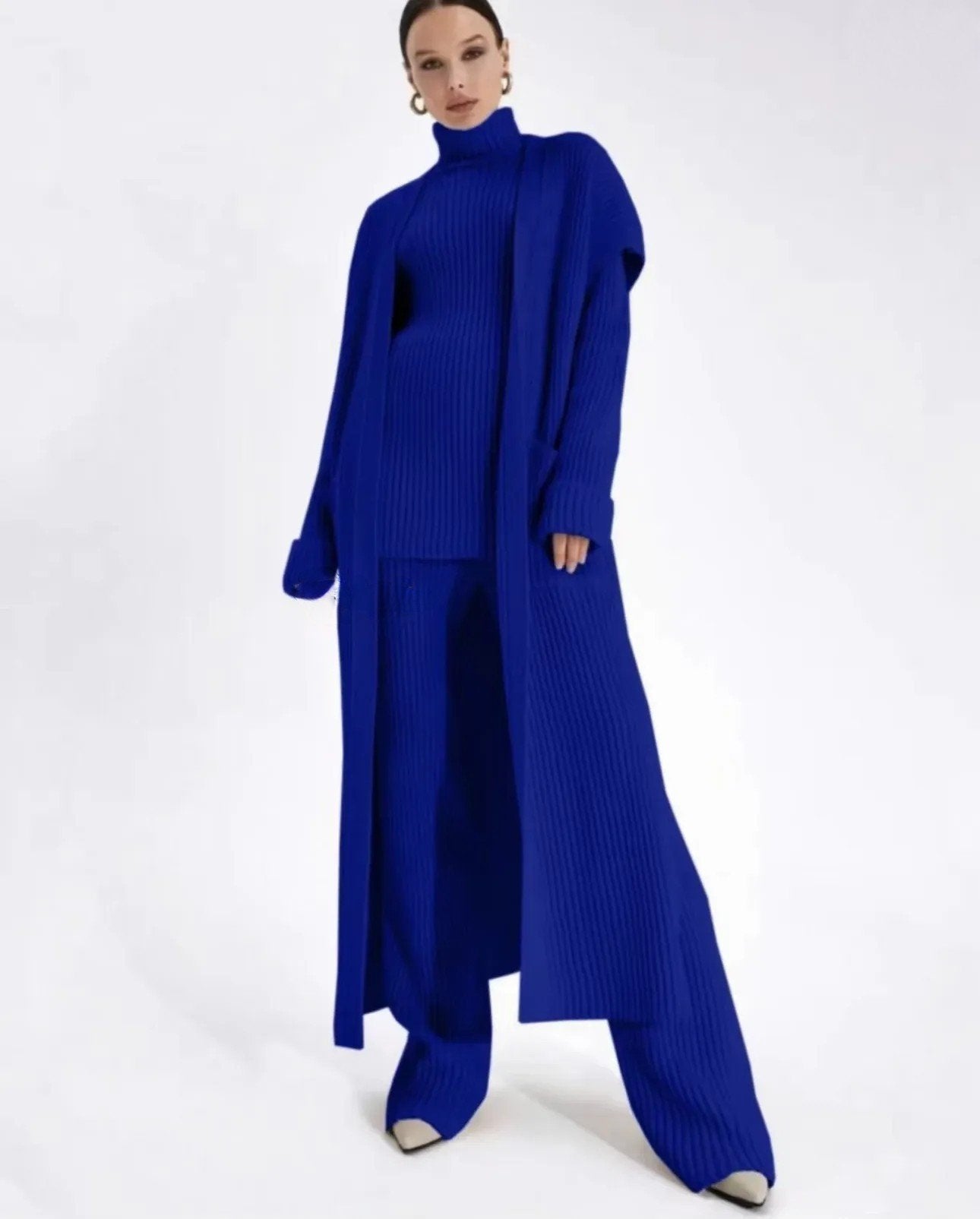 Pankh Mirka Ribbed wool 3 Piece formal Coord Set