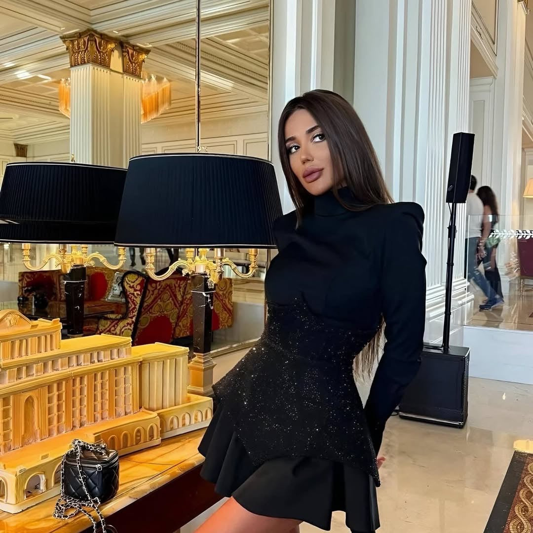 Pankh Clair Satin Dress and Shimmer Corset Belt