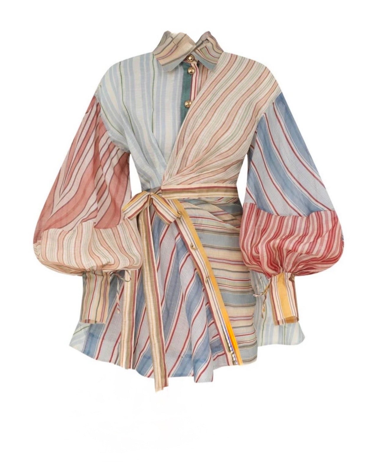 Pankh Adora Striped Short Elegant Dress