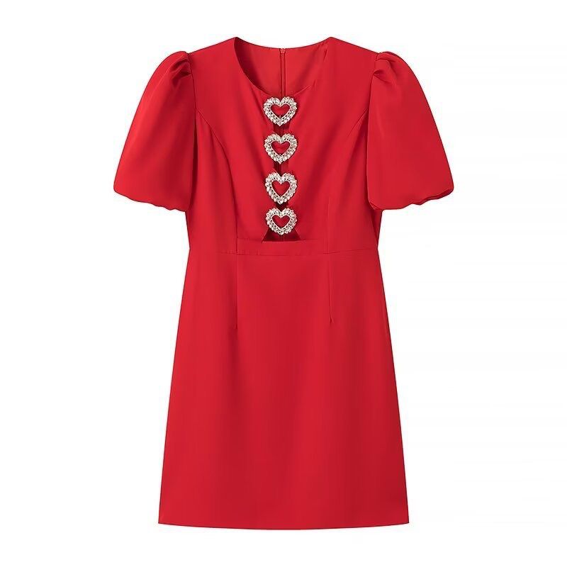 Pankh Juliet Rhinestone Mini Heart Dress