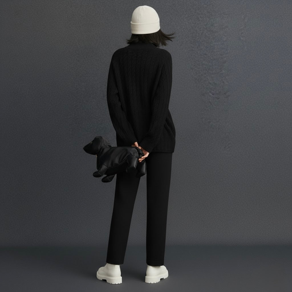 Pankh Seeso Zipper Wool Top and Pant Coord Set