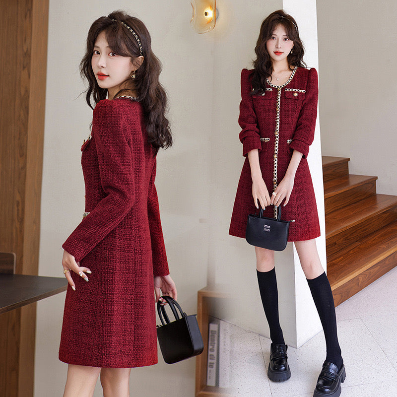 Pankh Bruce Tweed Short Party Formal Dress