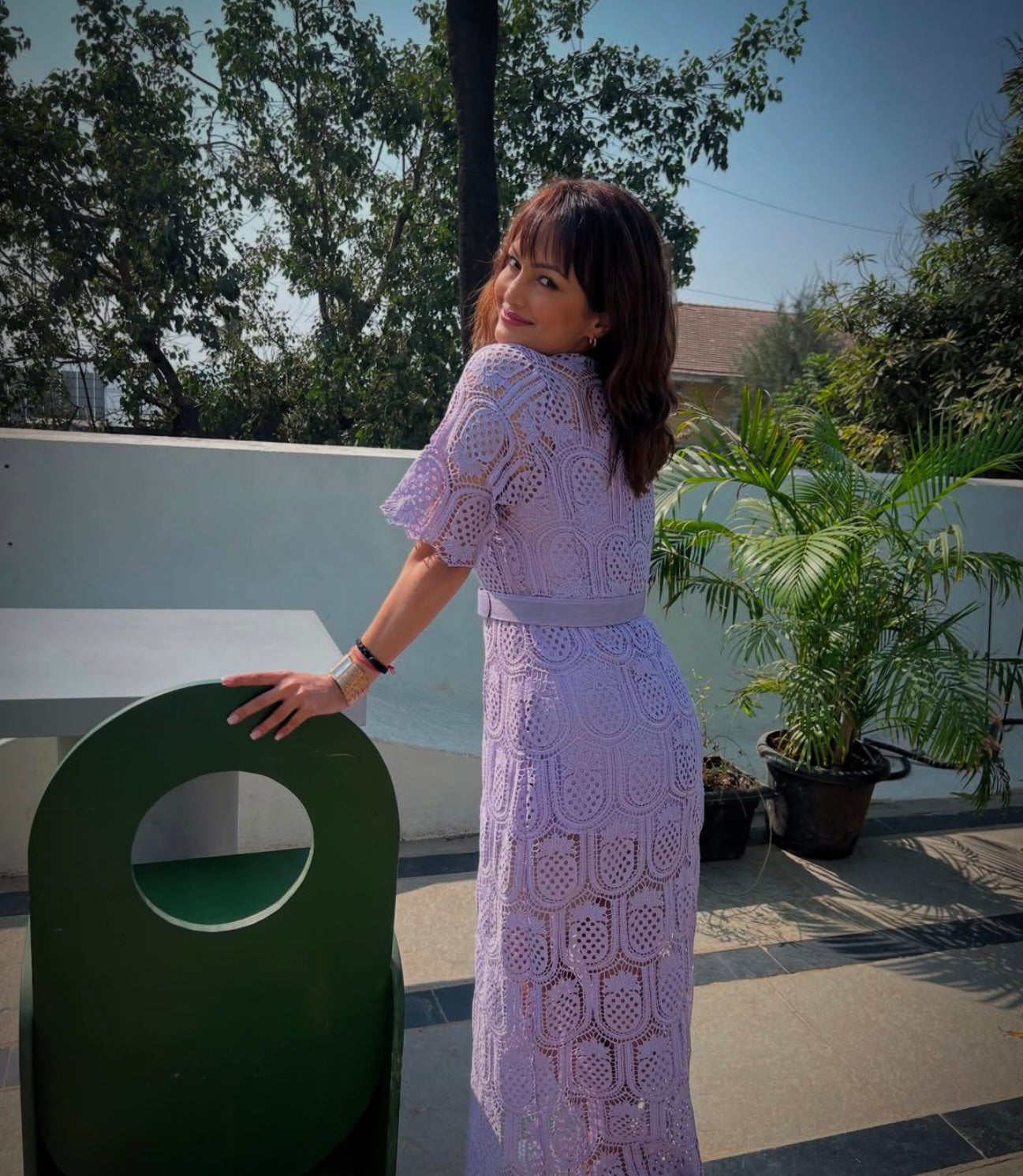 Pankh Olivia Hollow Out Long maxi