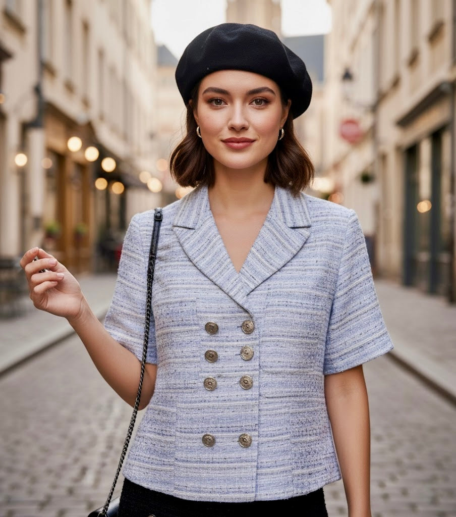 Pankh Gogly Formal Tweed Top