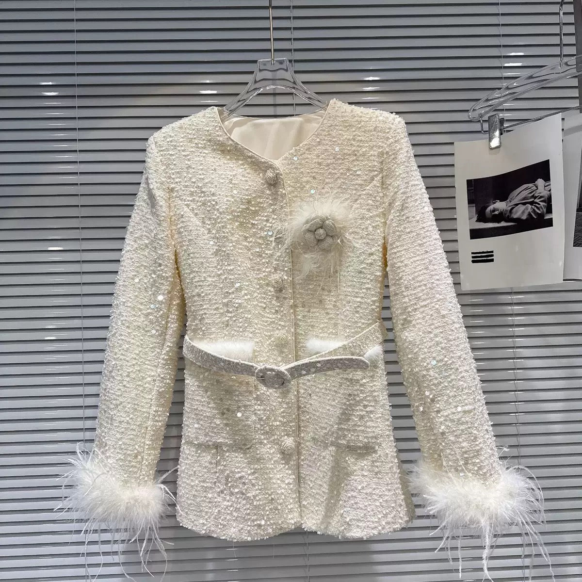 Pankh Odessey Luxury Sequin Tweed Formal Blazer