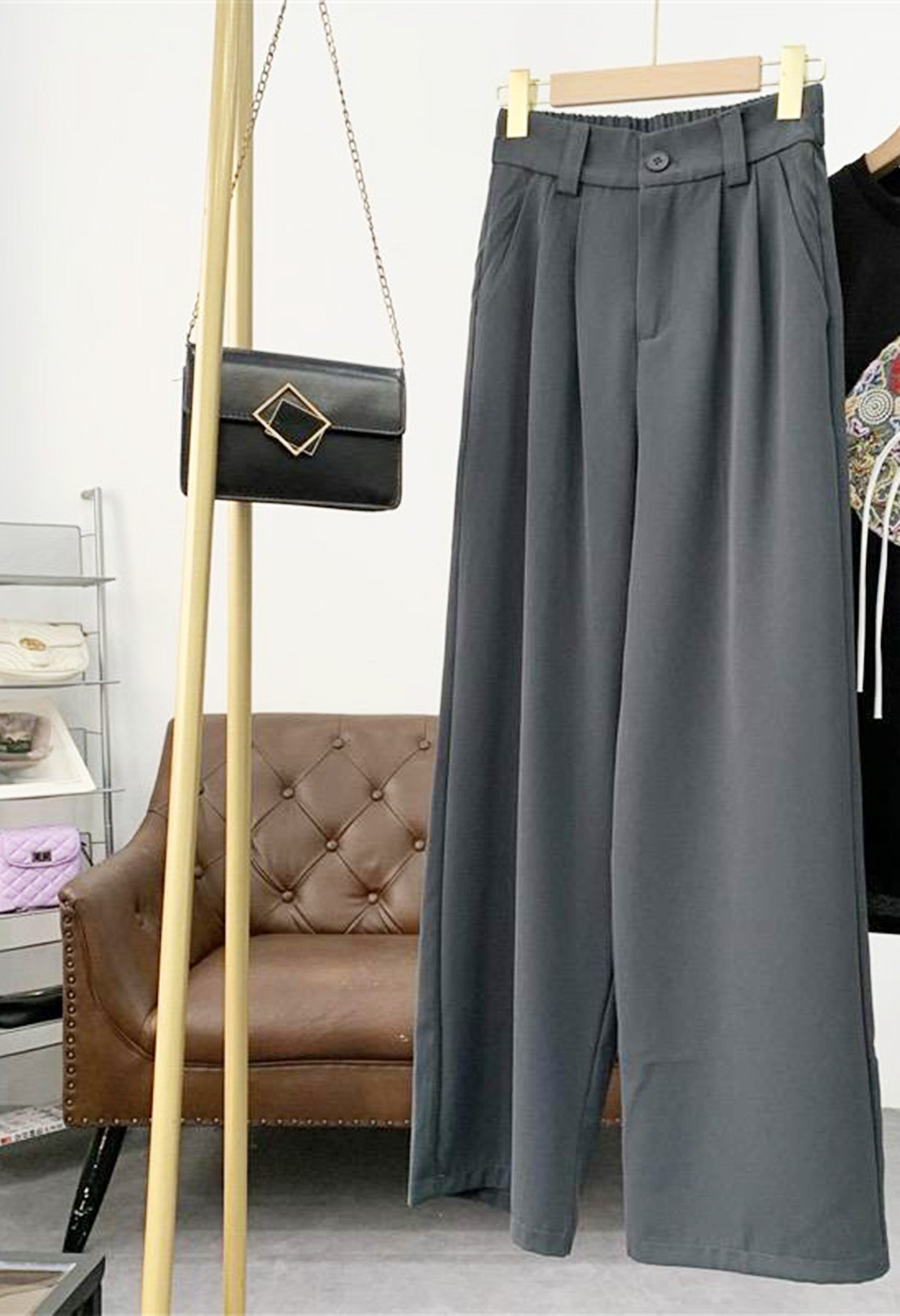 Pankh Shane Korean Straight Fit High Rise Pants/Trouser