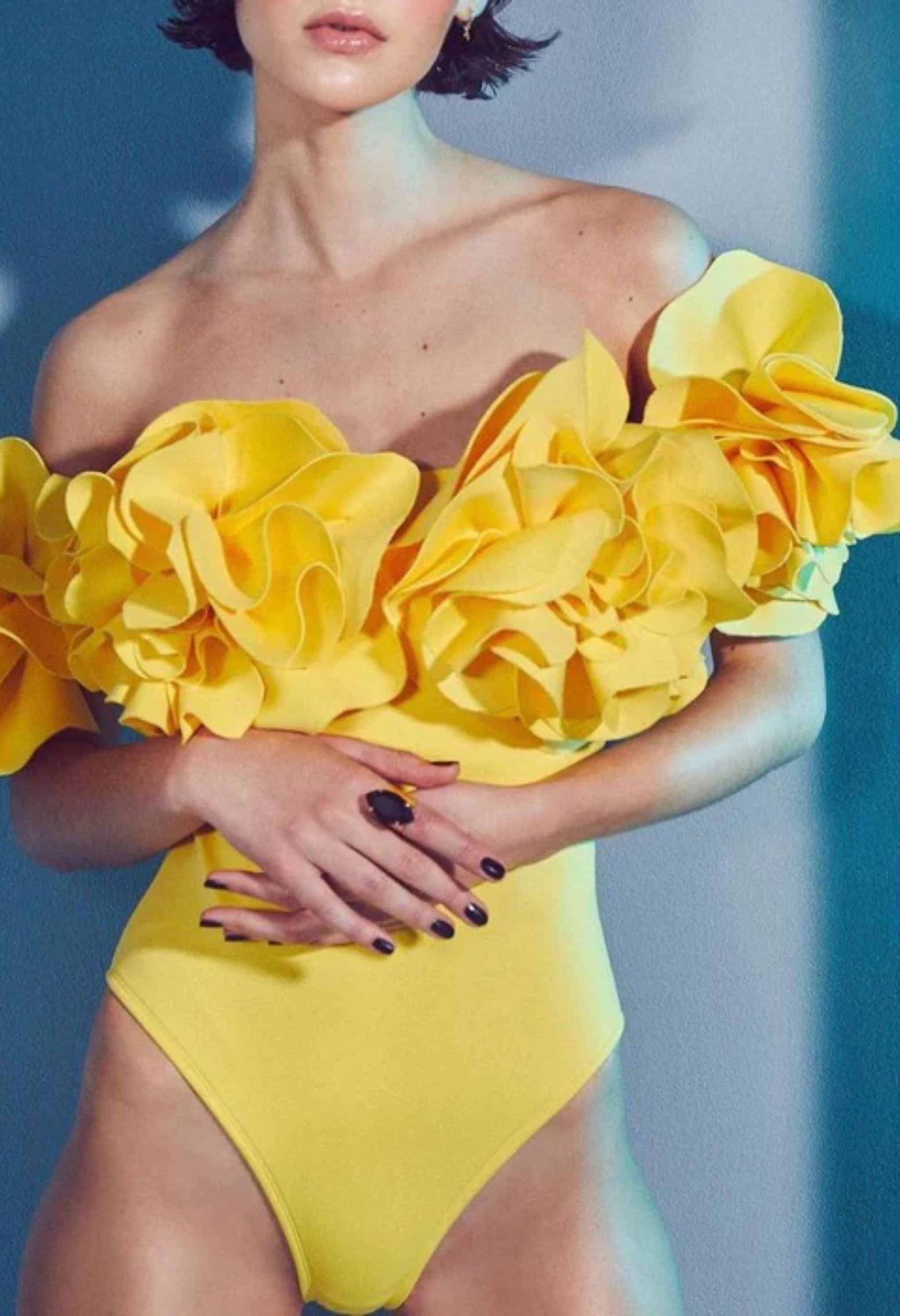 Pankh Bleza 3D Floral SwimSuit Bodysuit Top