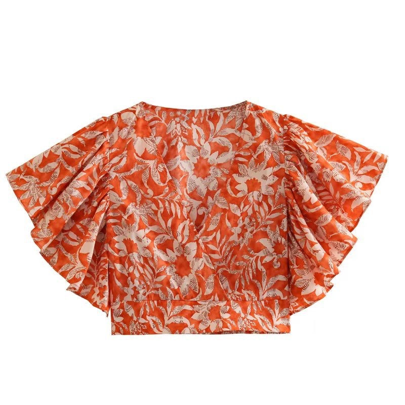 Pankh Alec Floral Printed Crop Top And Skirt Set