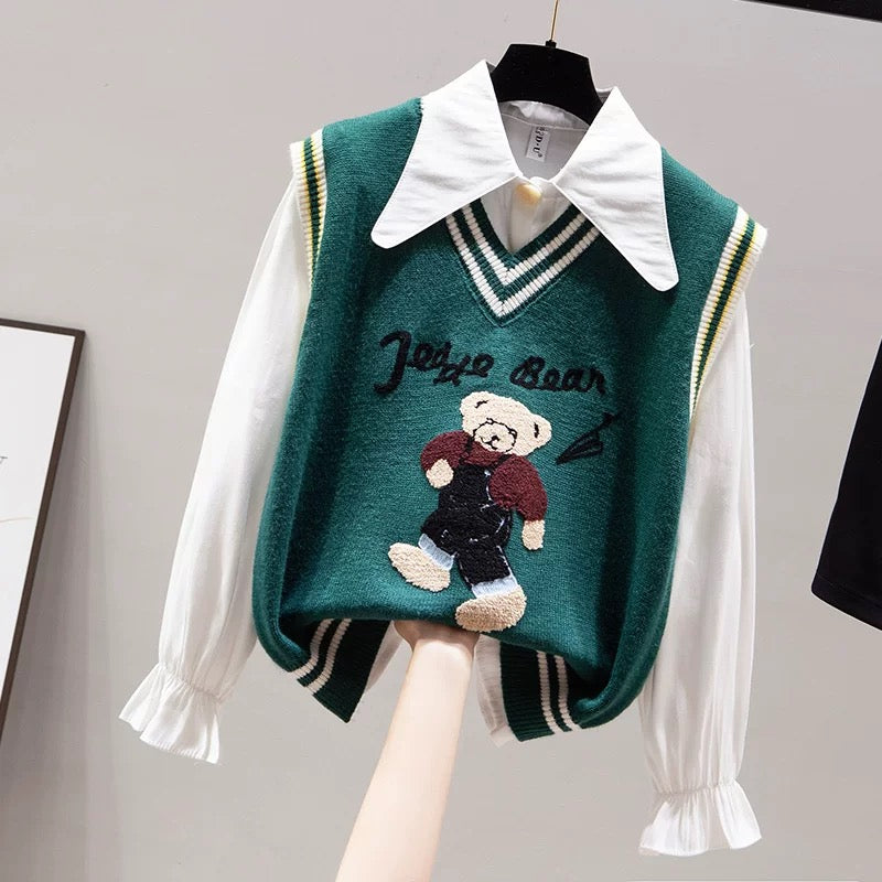 Pankh Ralph Bear sleeveless Knitwear sweater