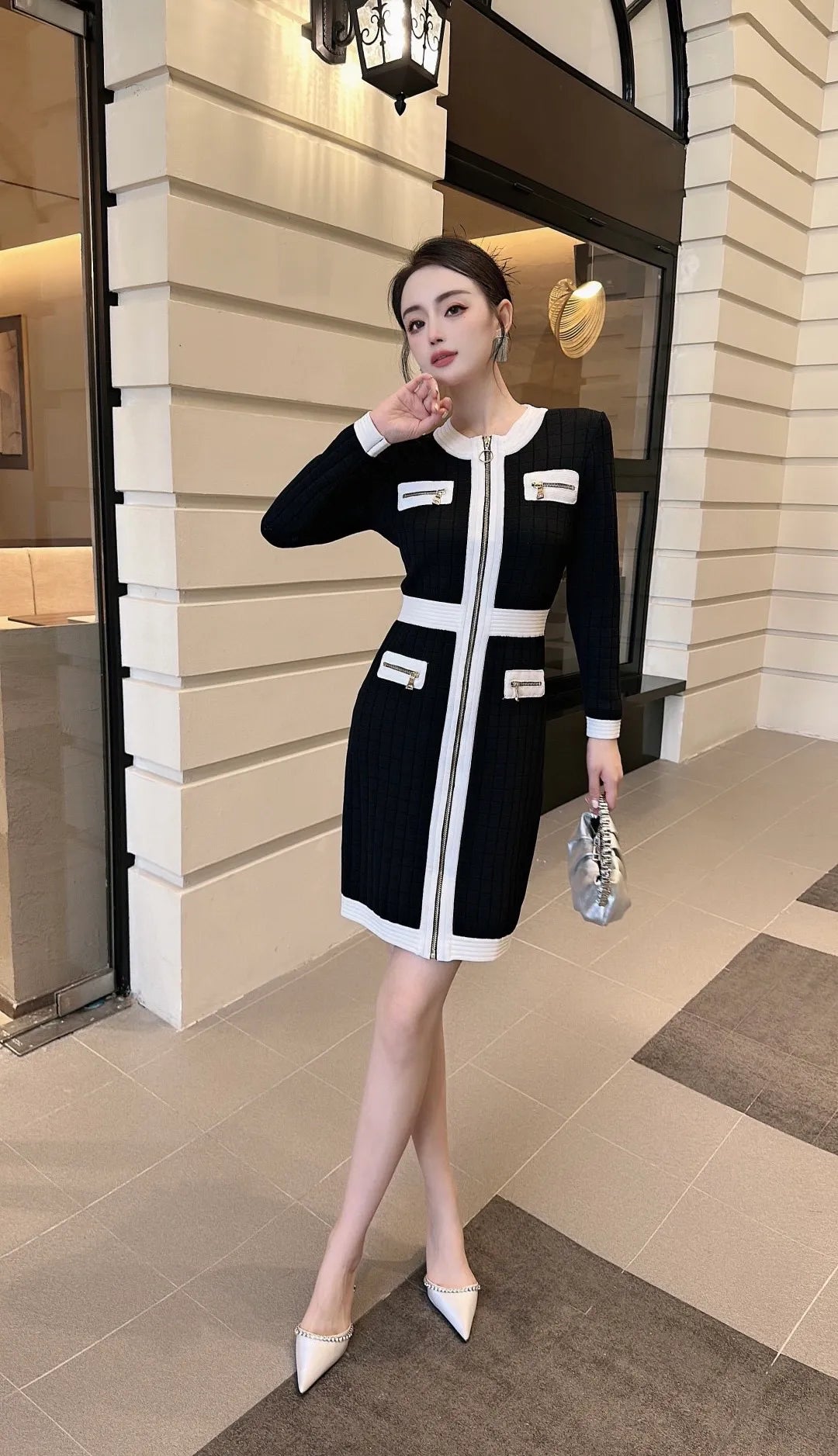 Pankh Leia Color Block Knit Bodycon winter Dress