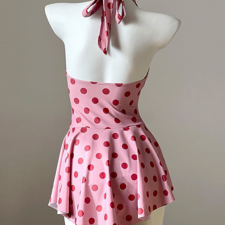 Pankh Poskie Cute Polka Dot Modest Padded Swimsuit